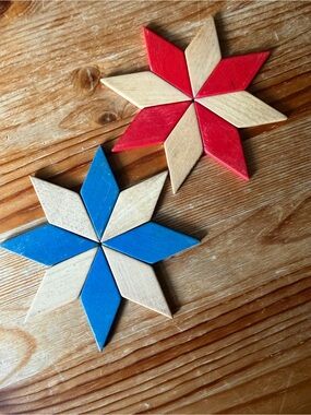 Vintage Wooden Star Coasters